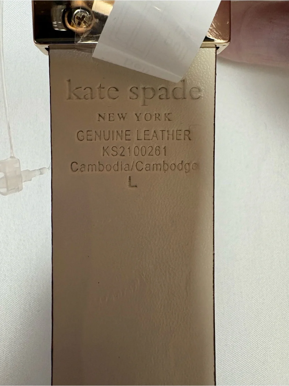 Kate Spade Blue & Cream Reversible Heart Accent Belt